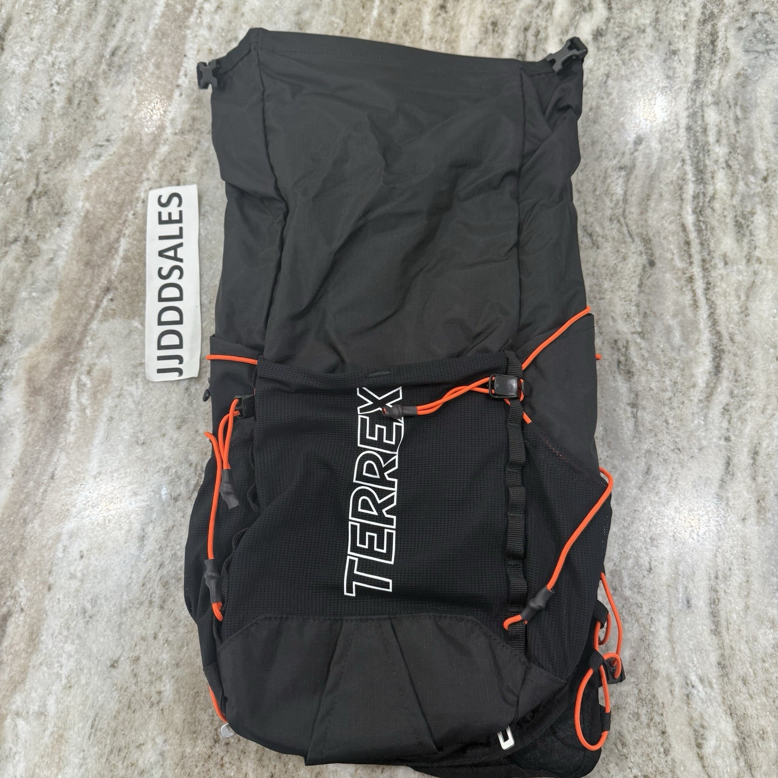 Adidas Terrex Backpack Black Orange Bag Pack Hiking 15.6L Camping IN4656 Medium