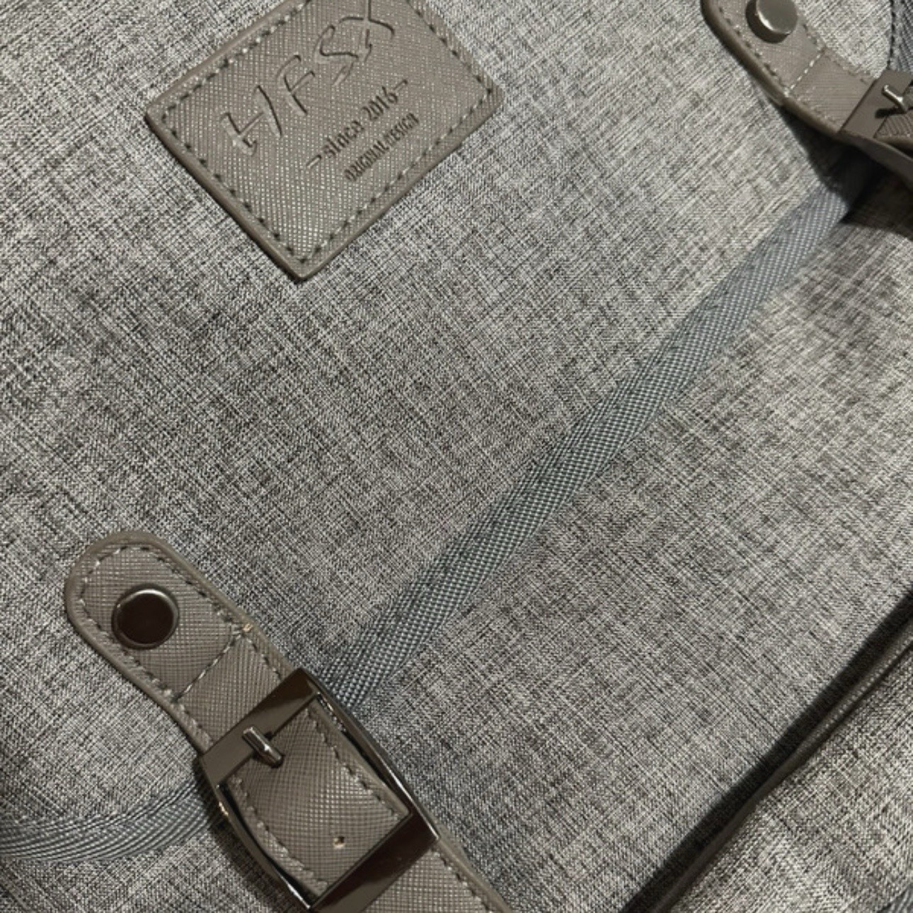 HFX Gray Backpack Buckle Flap Zip Front Pocket, Padded Adjustable Straps