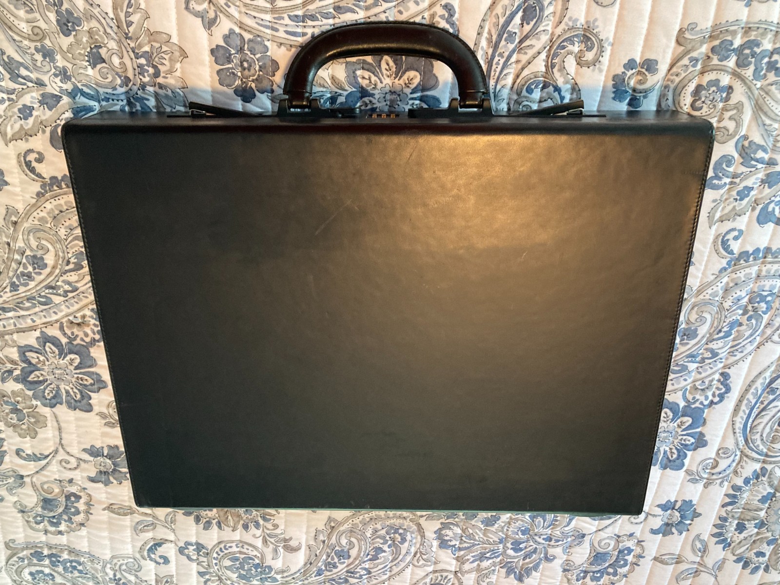 VINTAGE, PORSCHE DESIGN, HARD SIDED LEATHER BRIEFCASE WITH SADDLE BAG. C~VIDEO!!
