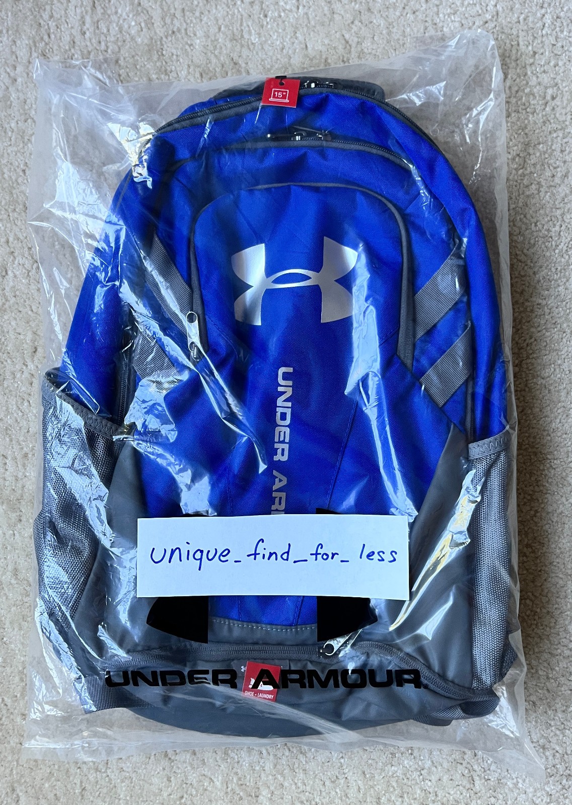 Under Armour Men’s UA Hustle 3.0 Backpack Royal/Graphite Water Resistance Hiking