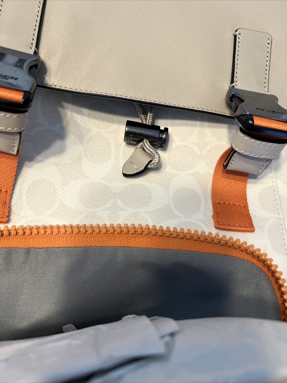 NWT Coach Track Backpack In Colorblock Signature Canvas With Coach c8130/cc016