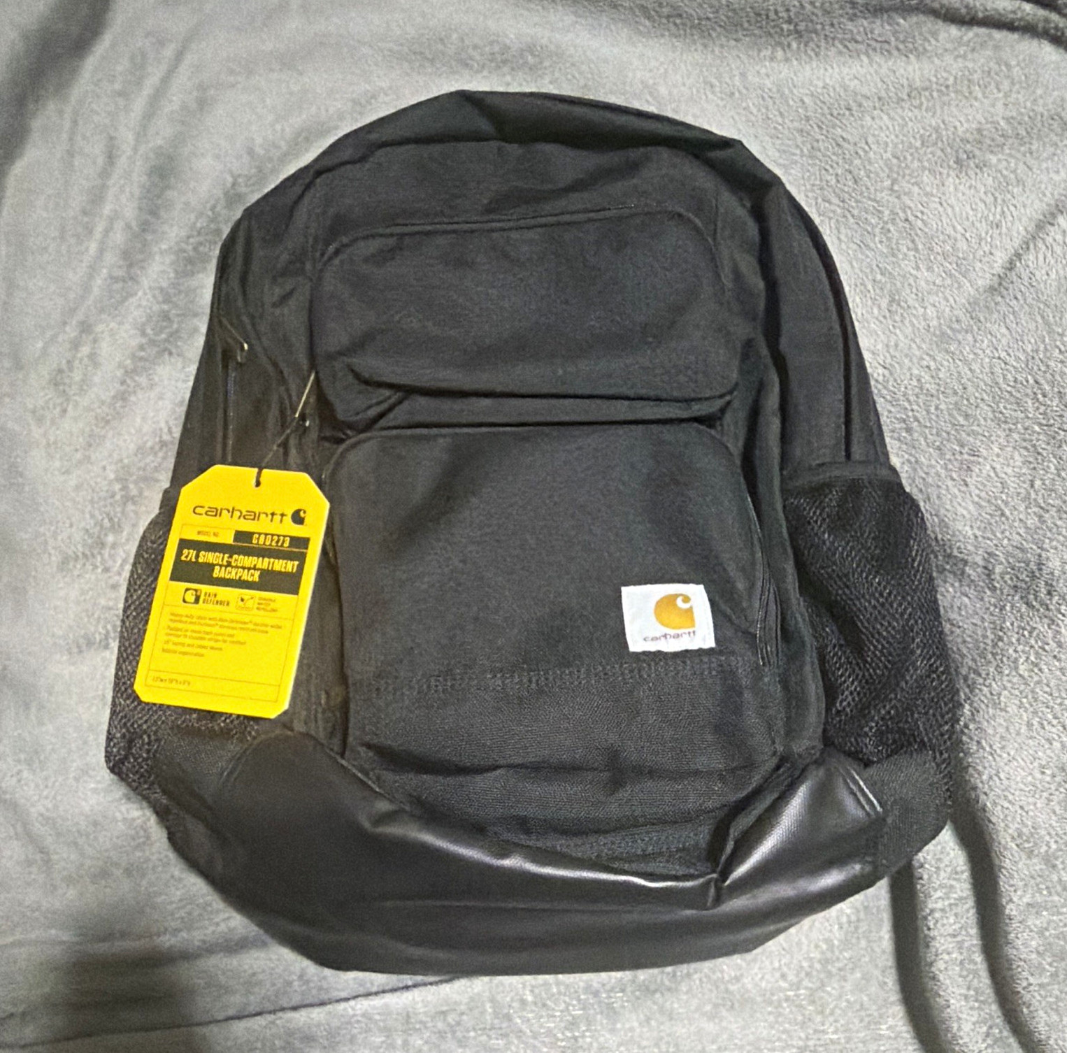 Carhartt CB0273 27L Black Backpack Water-Resistant Padded Straps Fits 15″