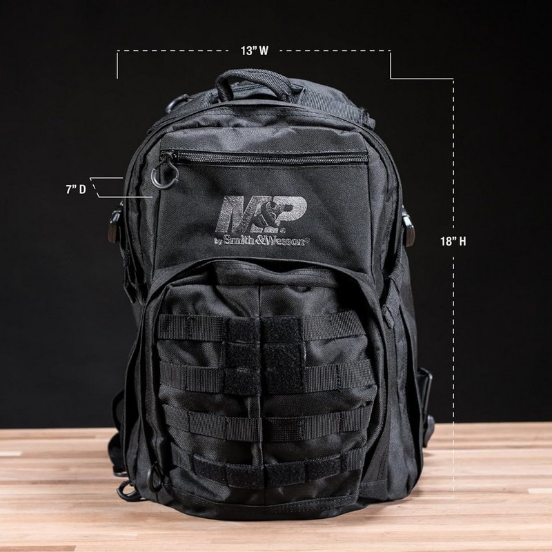 Smith & Wesson 110017 M&P Duty Small Multi-Purpose Backpack Range Bag, Black