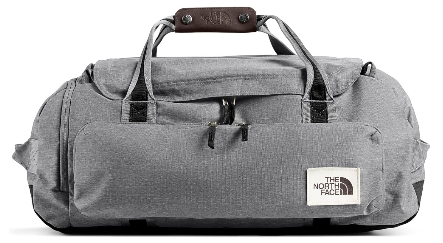 The North Face Berkeley Duffel—M, Mid Grey Light Heather/TNF Black Heather 49L
