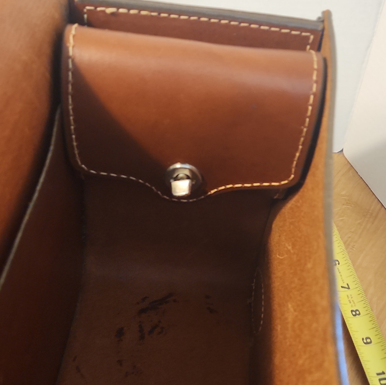 Highlander Leather Accents LTD Brown Messenger Bag, Buckle Closure, Adj Strap