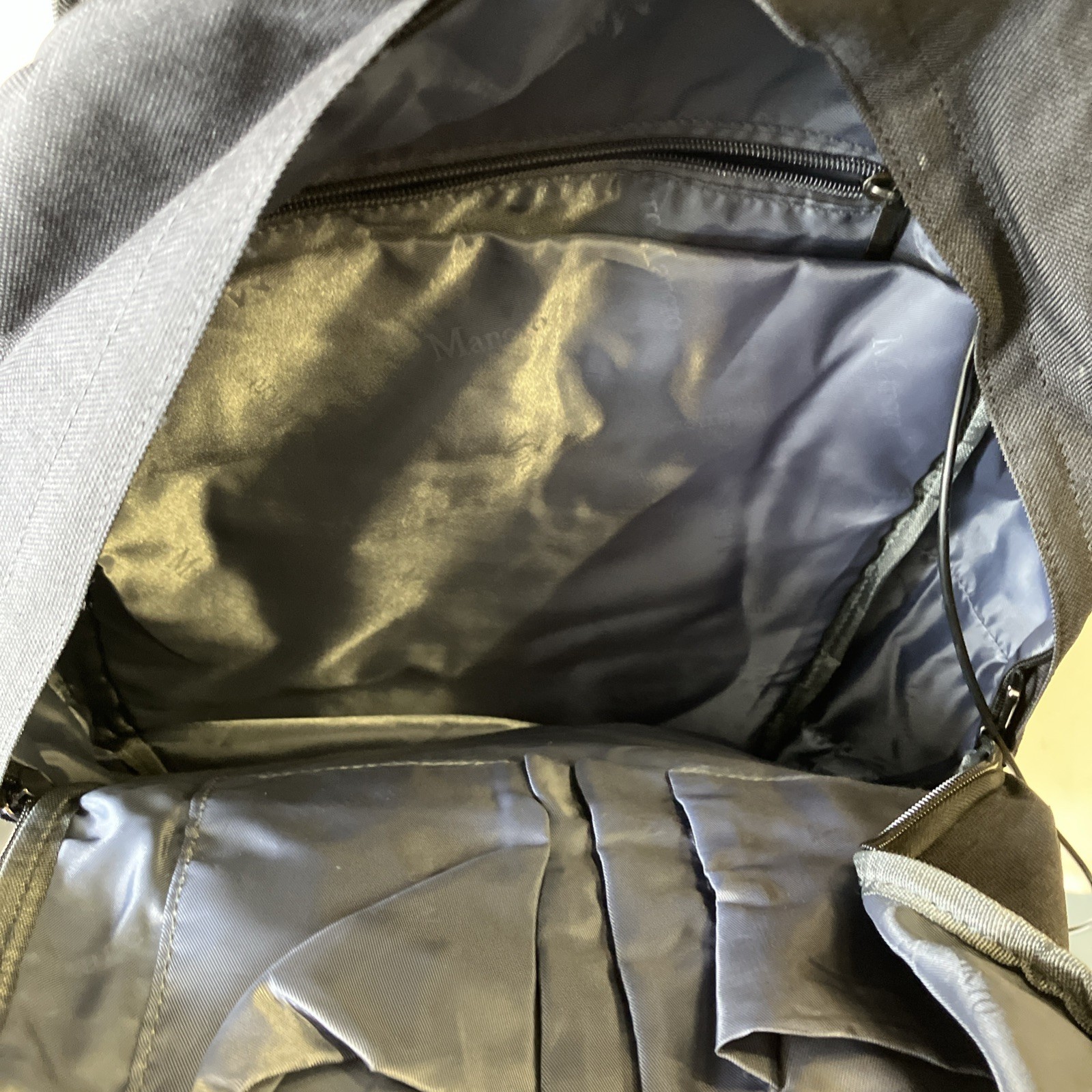 Mancro Black Backpack Labtop Charger Bag B2