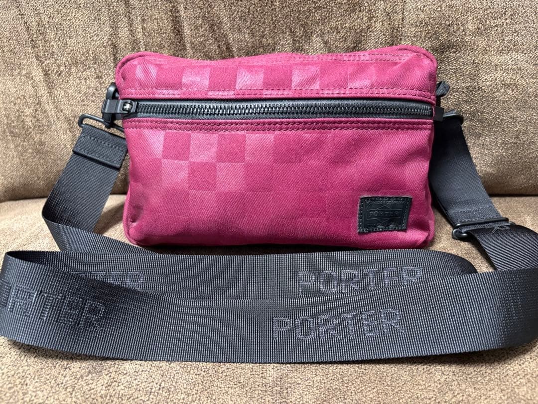Authentic PORTER Yoshida Girls/ Ladies 2WAY Shoulder Bag Burgundy 240mm x 150mm