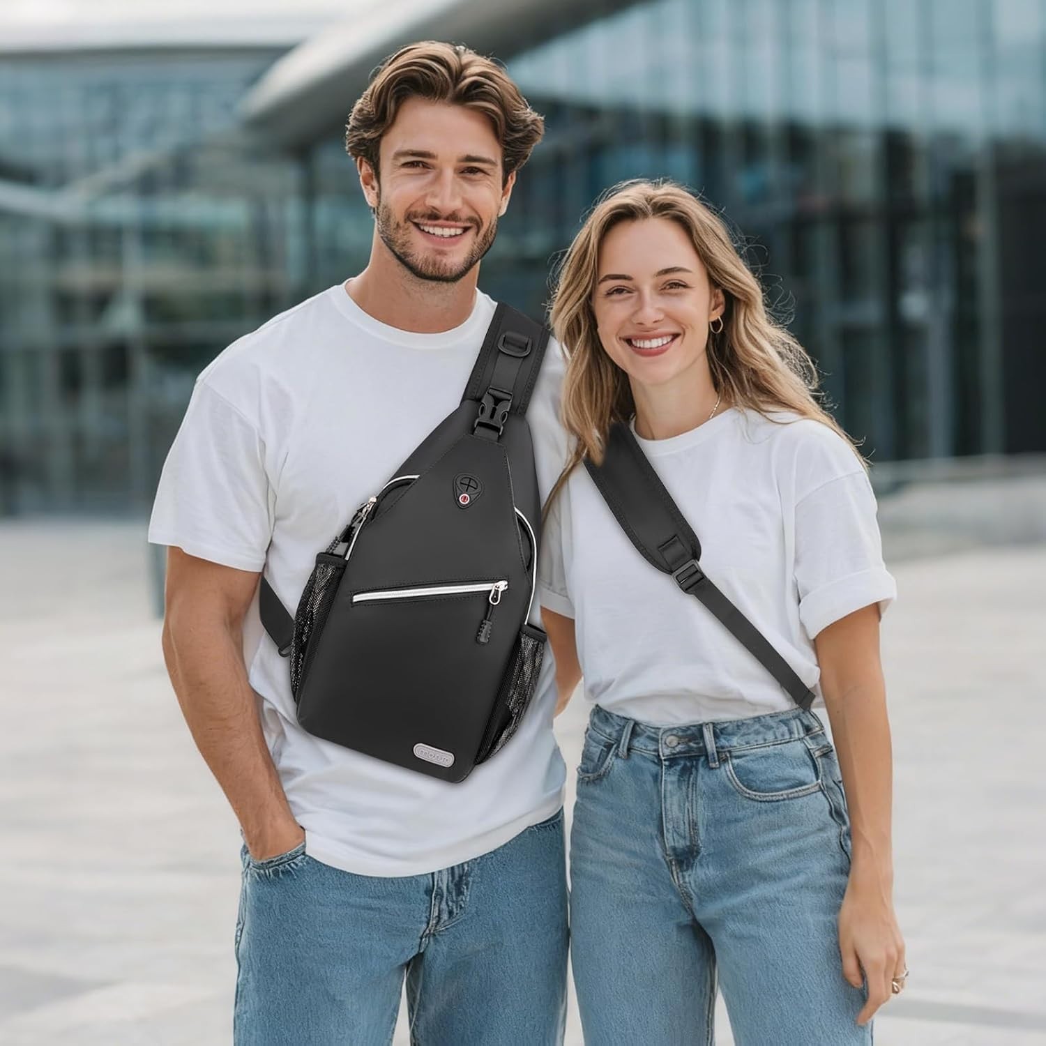 Lightweight Black Sling Backpack for Men – Ideal for Hiking and Casual Travel