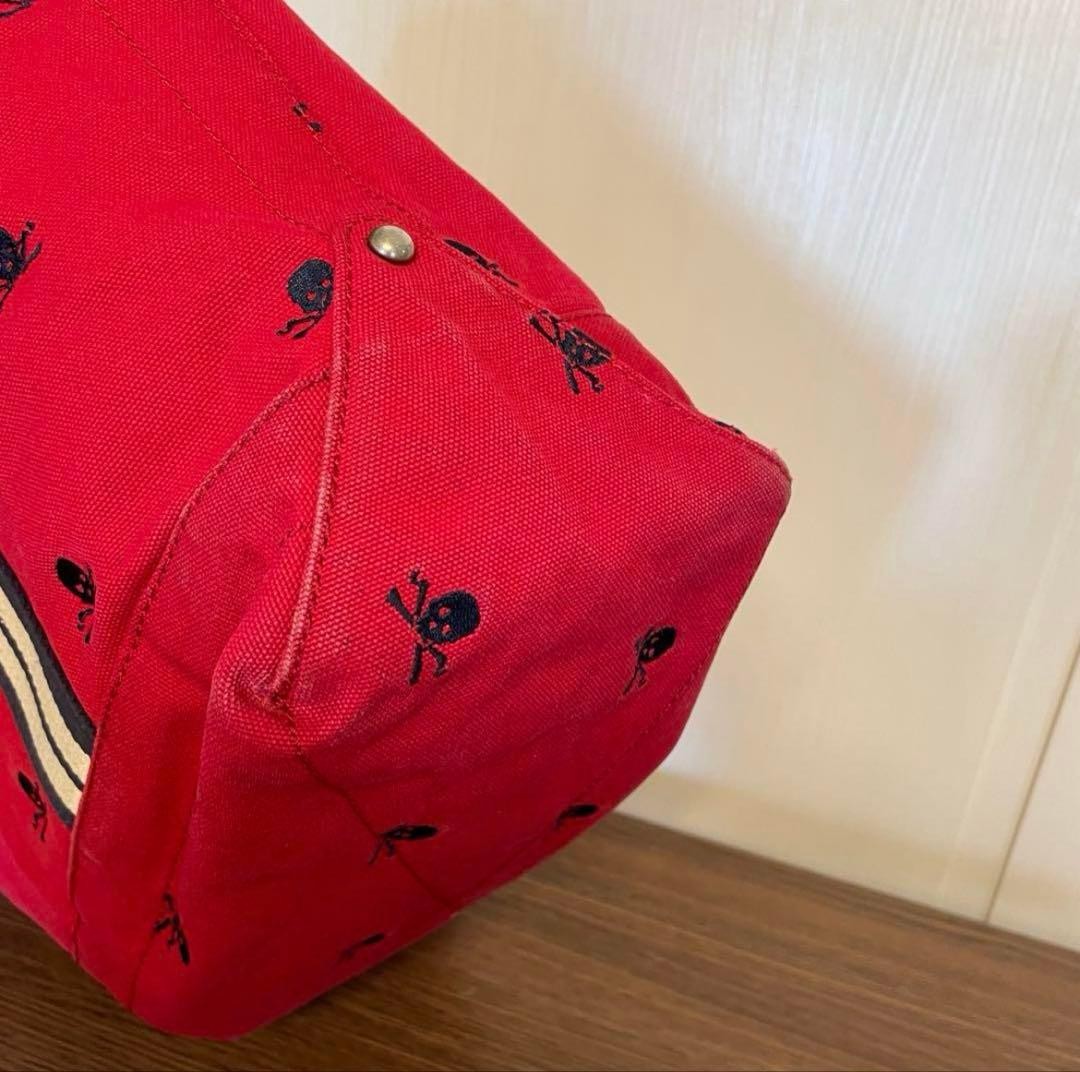 [Rare] Rugby Ralph Lauren Tote Bag Canvas Leather Skull Shoulder Bag