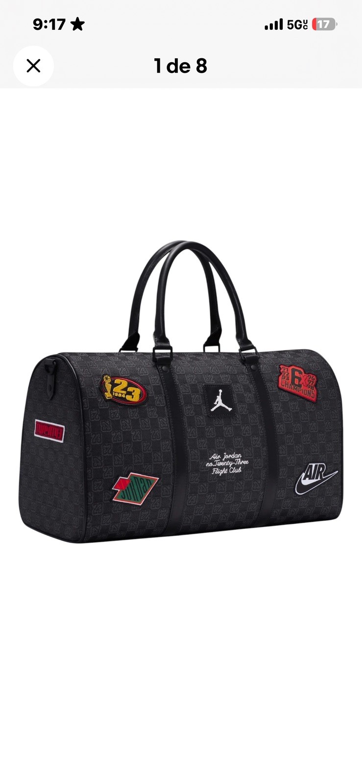 New WT Jordan Monogram Luxury Duffle Bag Luggage Travel Vacation Champion Nike