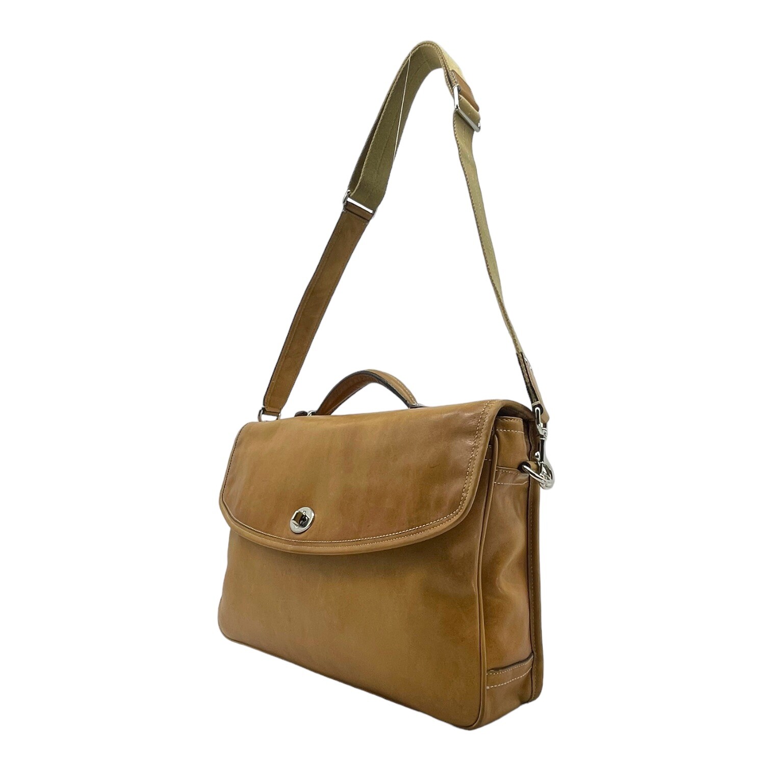 Vintage 90s Y2K COACH F70101 Large Leather Messenger Bag Briefcase Satchel EVC