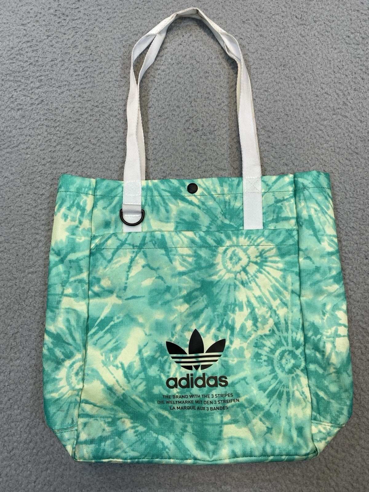 Adidas Bag Trefoil Green Tie Dye 11 x 14 x 4.5 Inner Outer Pocket