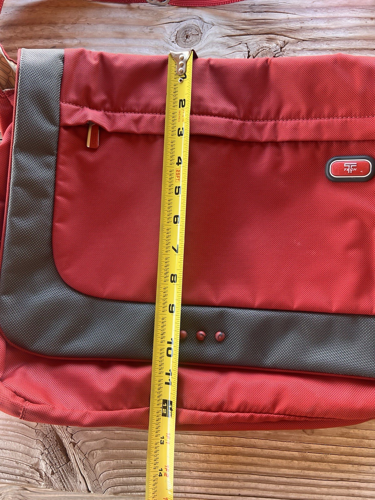 Tumi T Tech Red Nylon Crossbody Messenger Bag Unisex