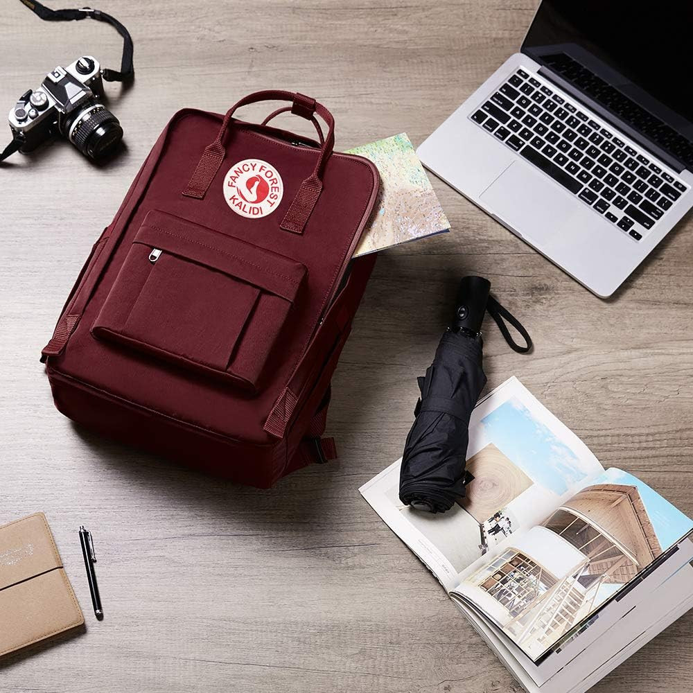 Casual Laptop Backpack 15 Inches Classic Camping Rucksack Travel Outdoor Square
