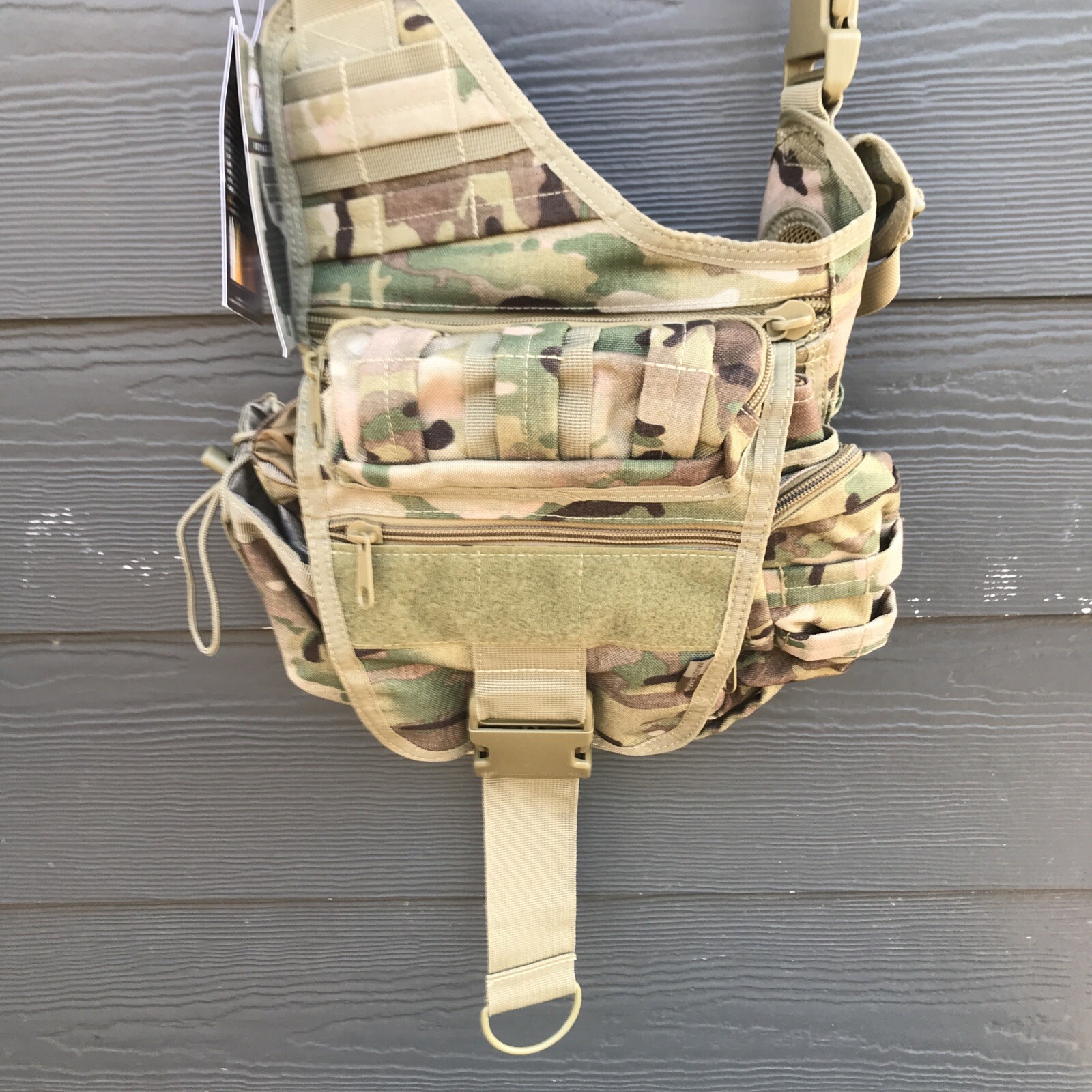 Lightweight MOLLE Advanced Tactical Travel Shoulder Bag Bug Out Pack Multicam