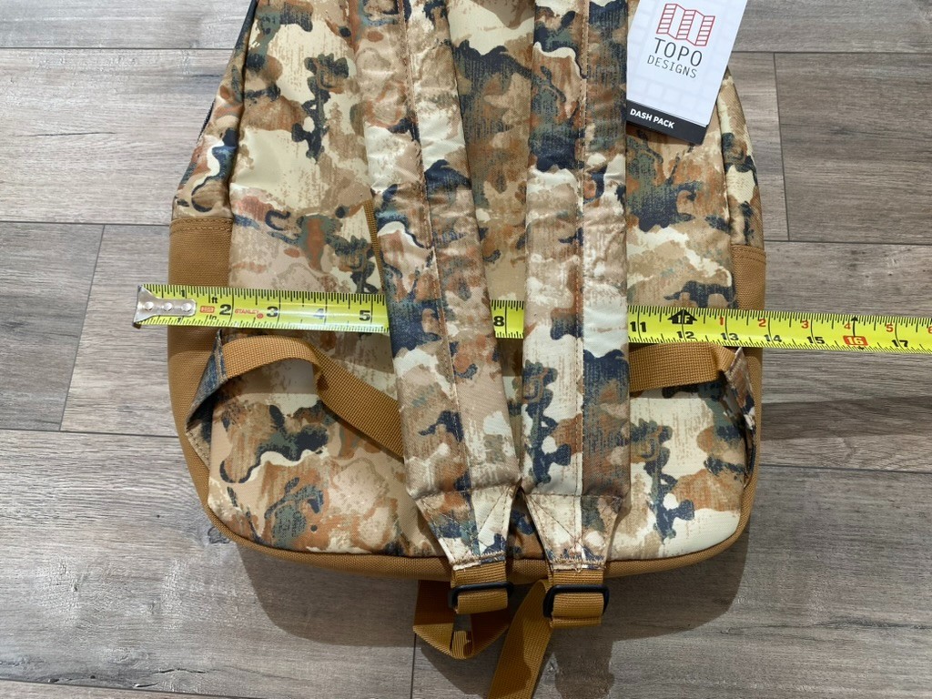 TOPO Designs Desert Camo Dash Pack Travel School Work Bag Backpack Camo