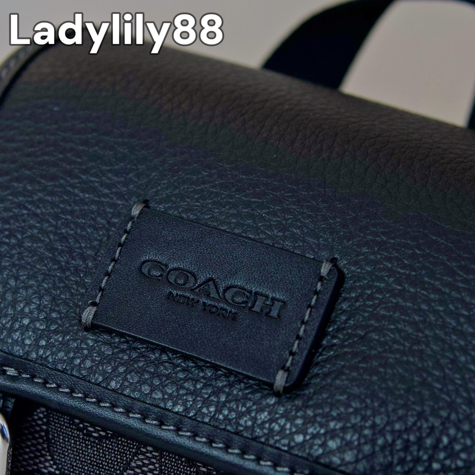 NWT Coach CBF64 Sprint Sling Pack In Signature Jacquard Pebble Calf Leather $328