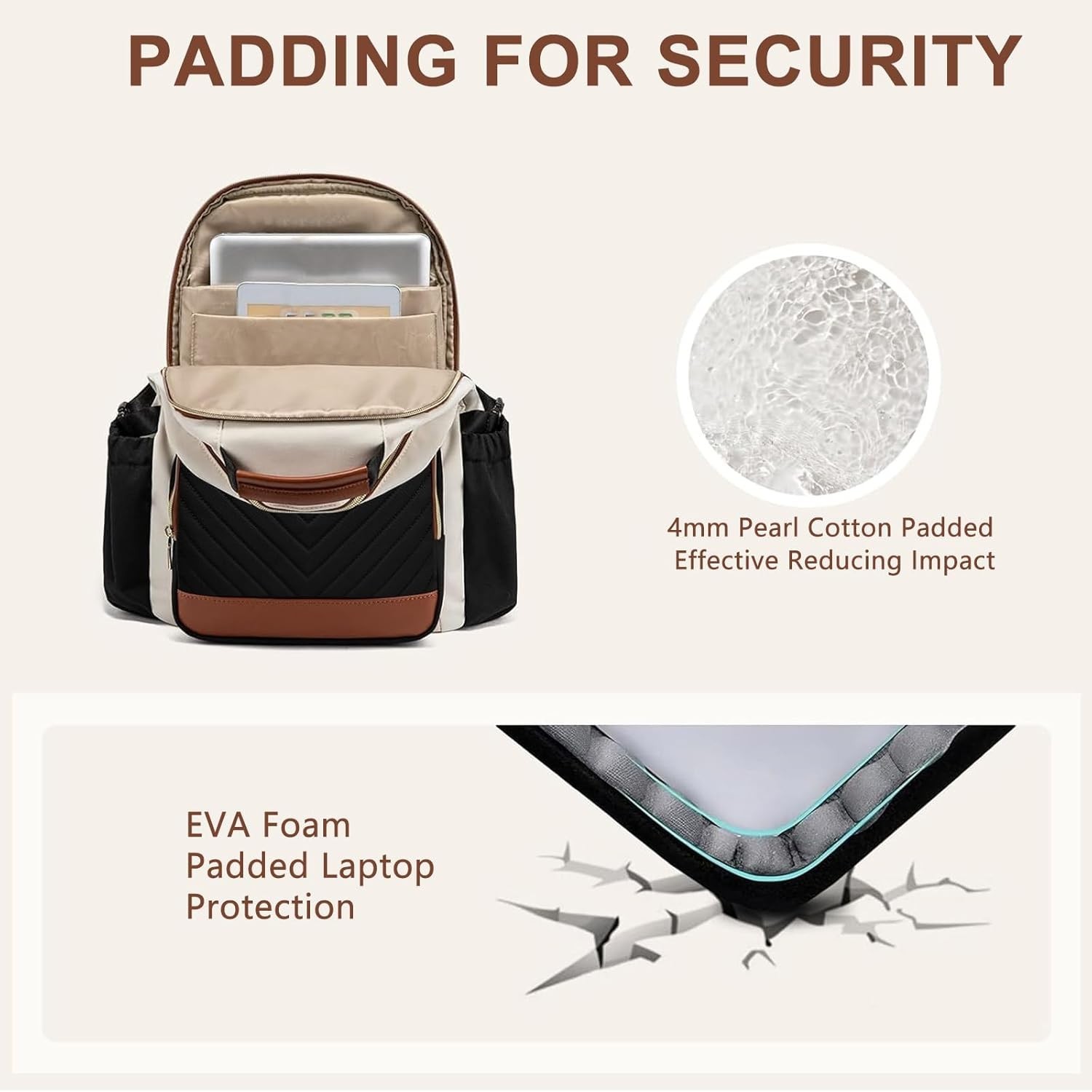 Versatile Women’s Laptop Backpack with Padded Straps & Large Capacity Cup Holder