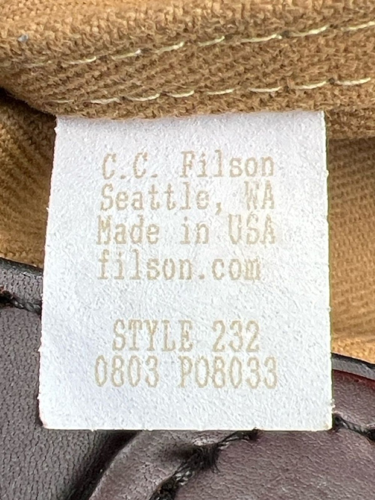 VTG Authentic Filson Medium Field Bag 232 Tan Canvas Bridle Leather Excellent