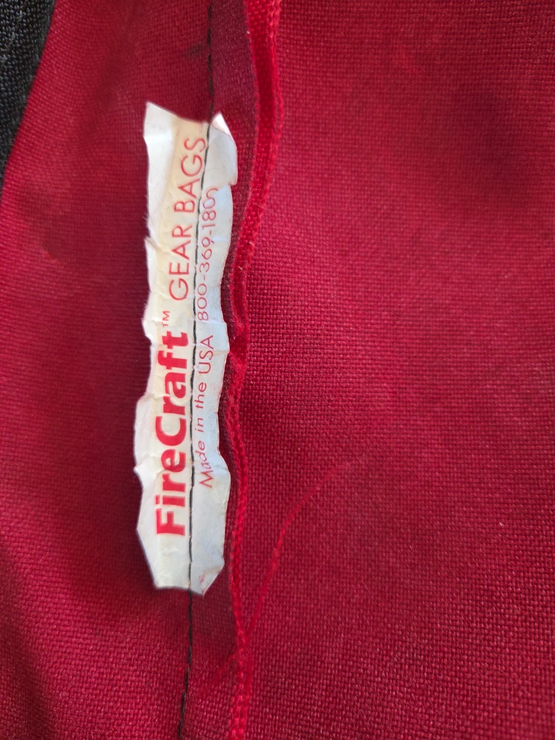 Red Canvas Fire Fighter Duffle Bag Extra Large Fire Craft Gear Bags Vintage