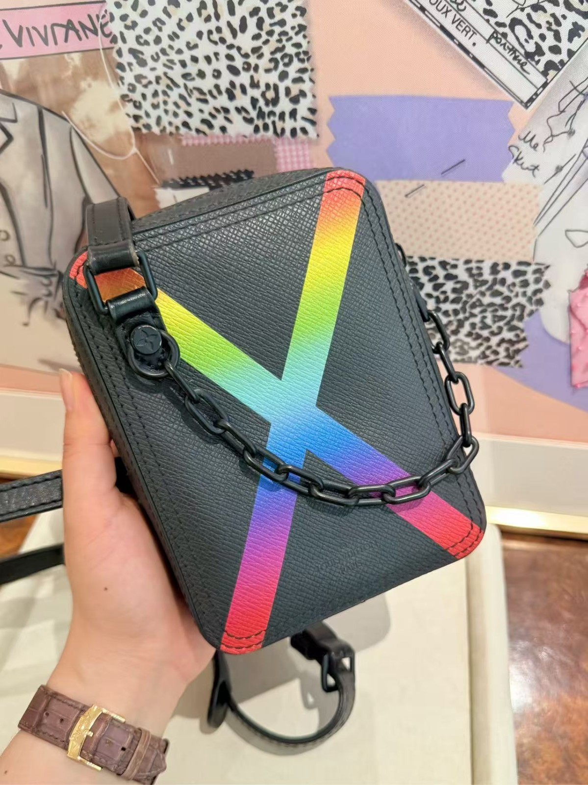 Louis Vuitton Limited Edition Danube Messenger Rainbow