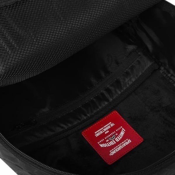 SPRAYGROUND LIMITED EDITION BACKPACK 3AM MIX UP V2 ALL BLACK SMOKE FAUX LEATHER