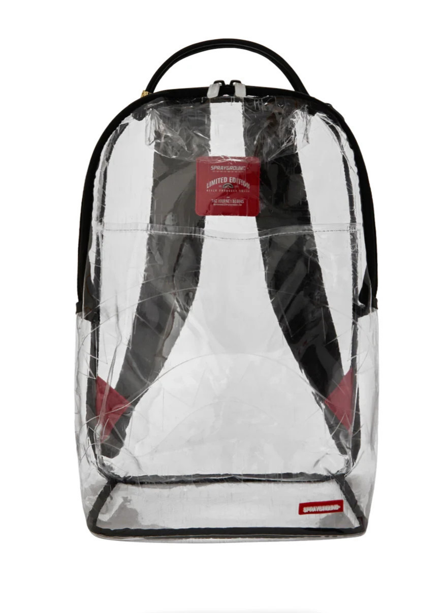 SPRAYGROUND FULLY CLEAR EMBOSSED BOSS BACKPACK B8732 NEW IN BAG W/TAGS