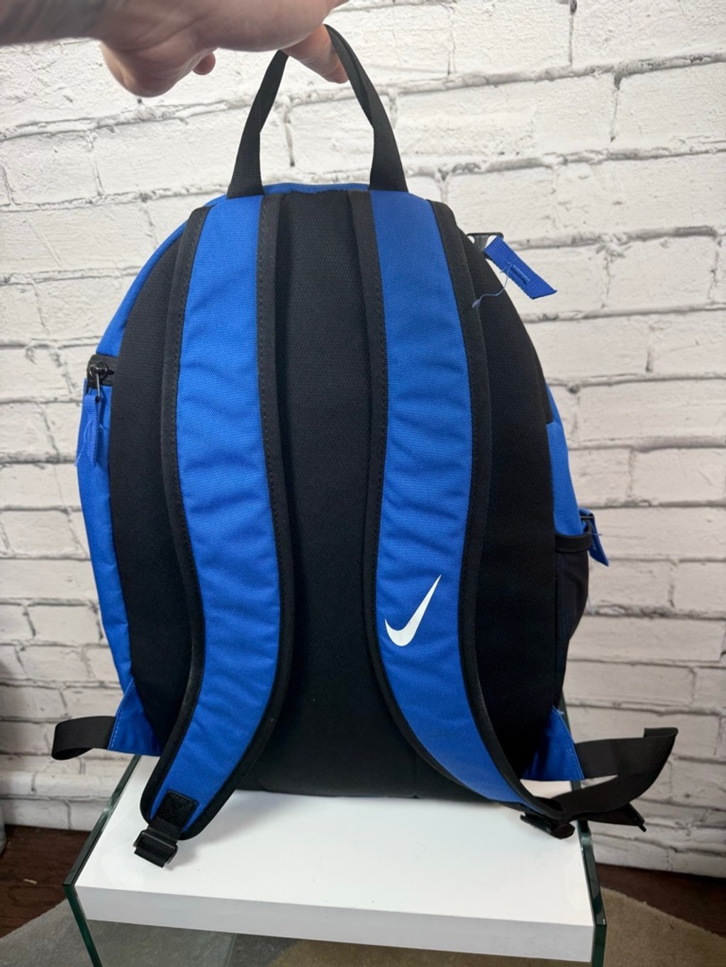 Nike Backpack Academy Blue Black Backpack Gym Bag 19x13x4 in Book Bag