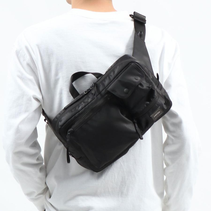 PORTER Yoshida COMPART WAIST BAG Black 538-16167 Made in Japan
