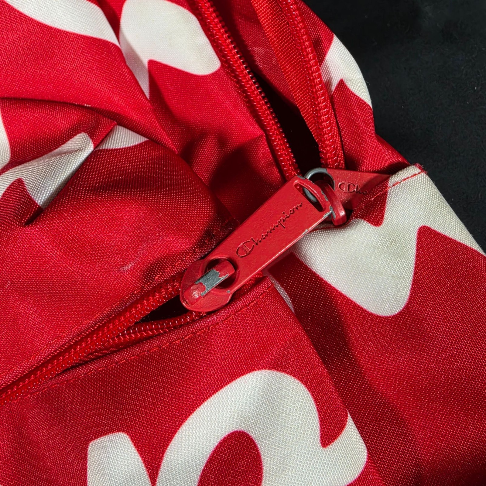 Champion Supercize 2.0 Red All Over Print Backpack Embroidered Logo School Bag