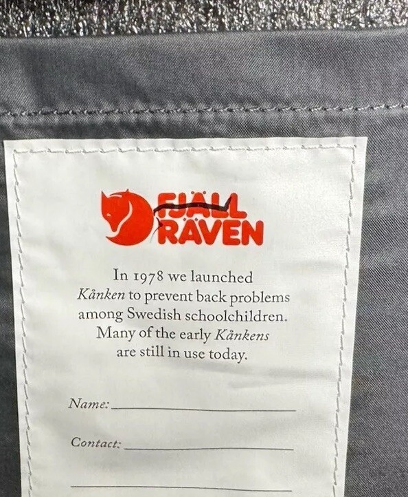 Fjallraven Classic Kanken Backpack Super Grey 23510 NWT $115