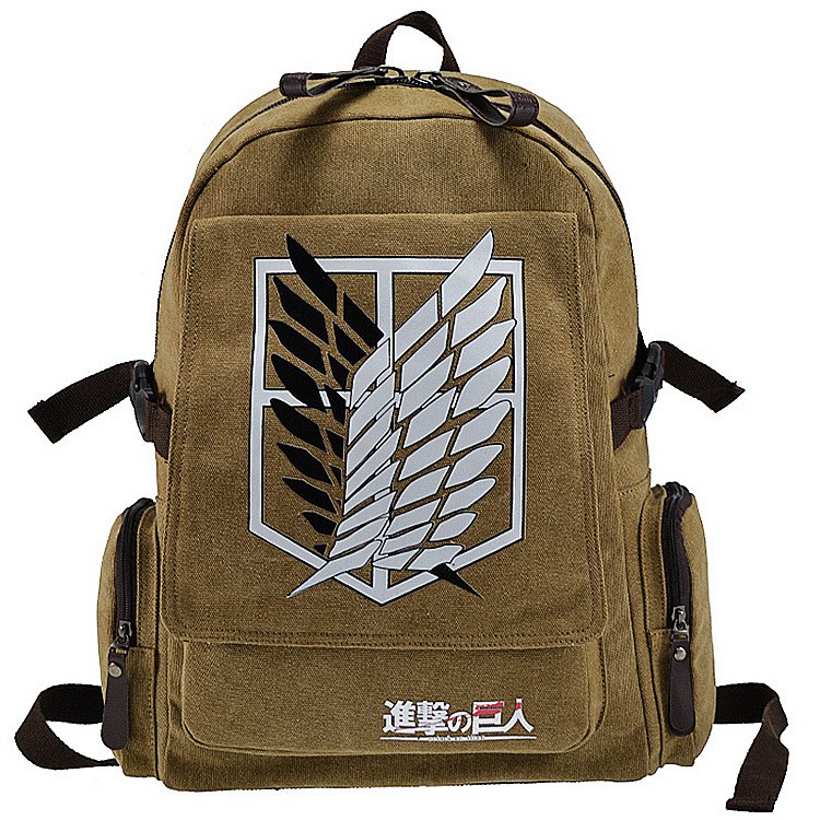 Anime Attack On Titan Backpack Schoolbag Shoulders Bag Outdoor Student Gift New