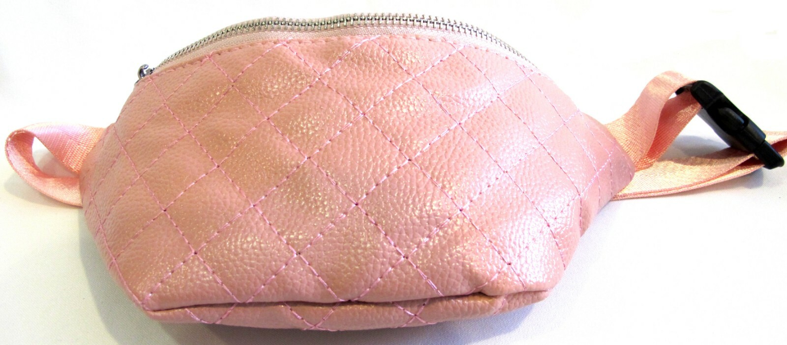 Quilted Pattern Soft Faux Leather Fanny Pack Waist Bag One Zipper Pocket 5 Color
