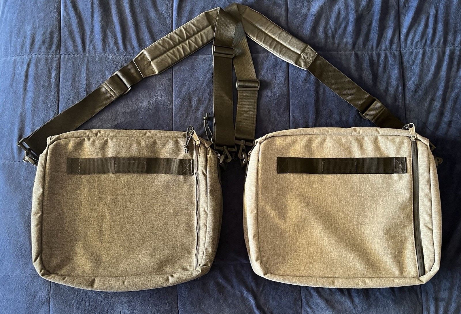 Eastpak Backpack Messenger Bag(s), Laptop Sleeve, Pen Holder, Zipper, Grey, Dark