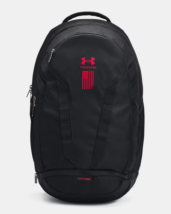 Under Armour 1361176 UA Hustle 5.0 Storm Black Backpack School Laptop Book Bag