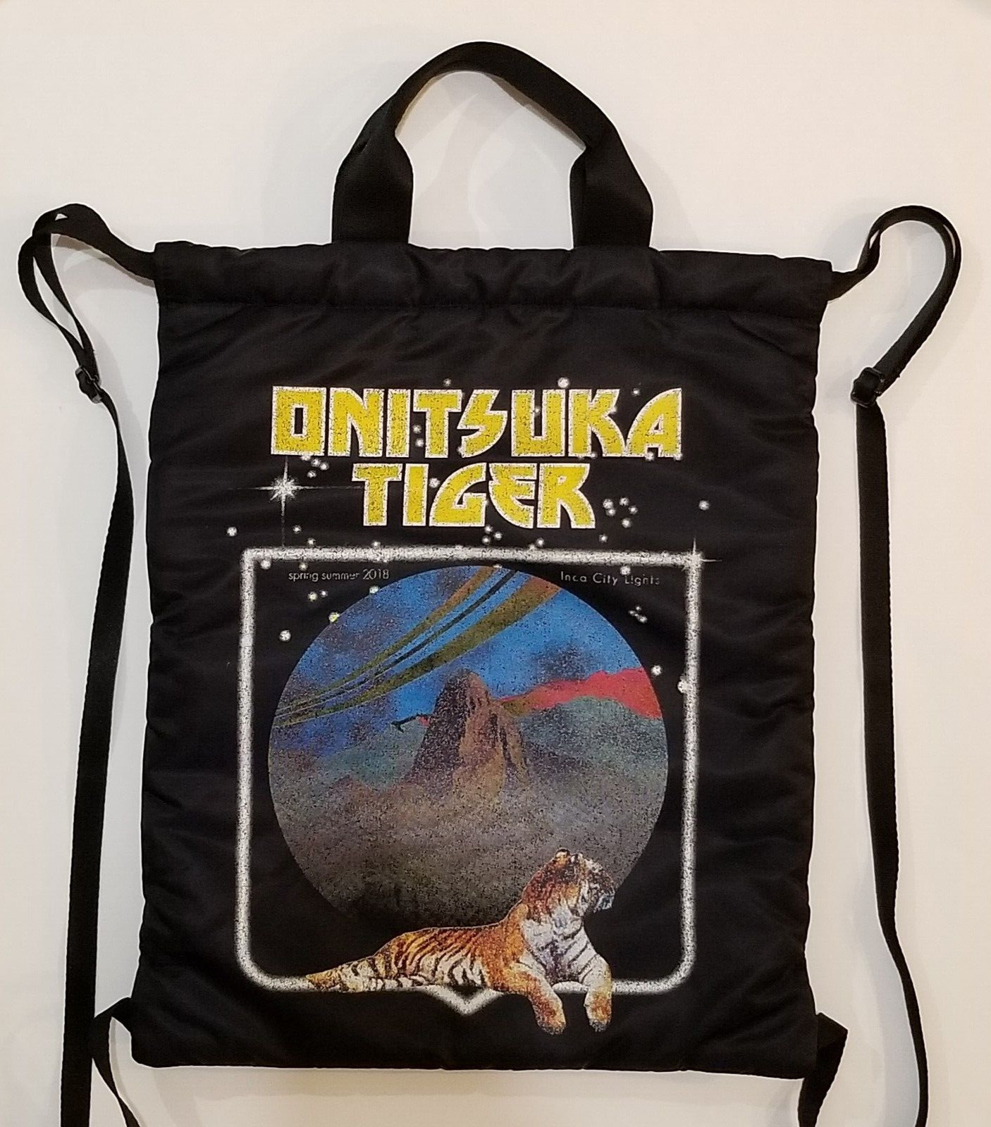 Onitsuka Tiger x Andrea Pompilio Padded Backpack Laptop Bag Drawstring 2018