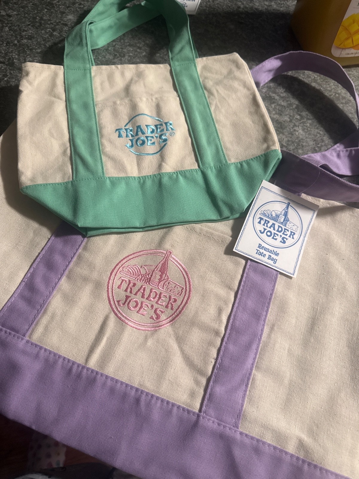 trader joes canvas tote bag