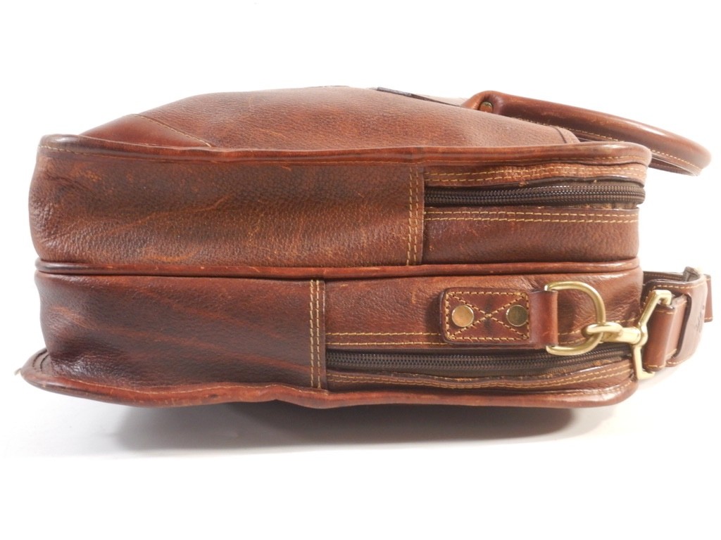 ORVIS Brown Leather Messenger Bag