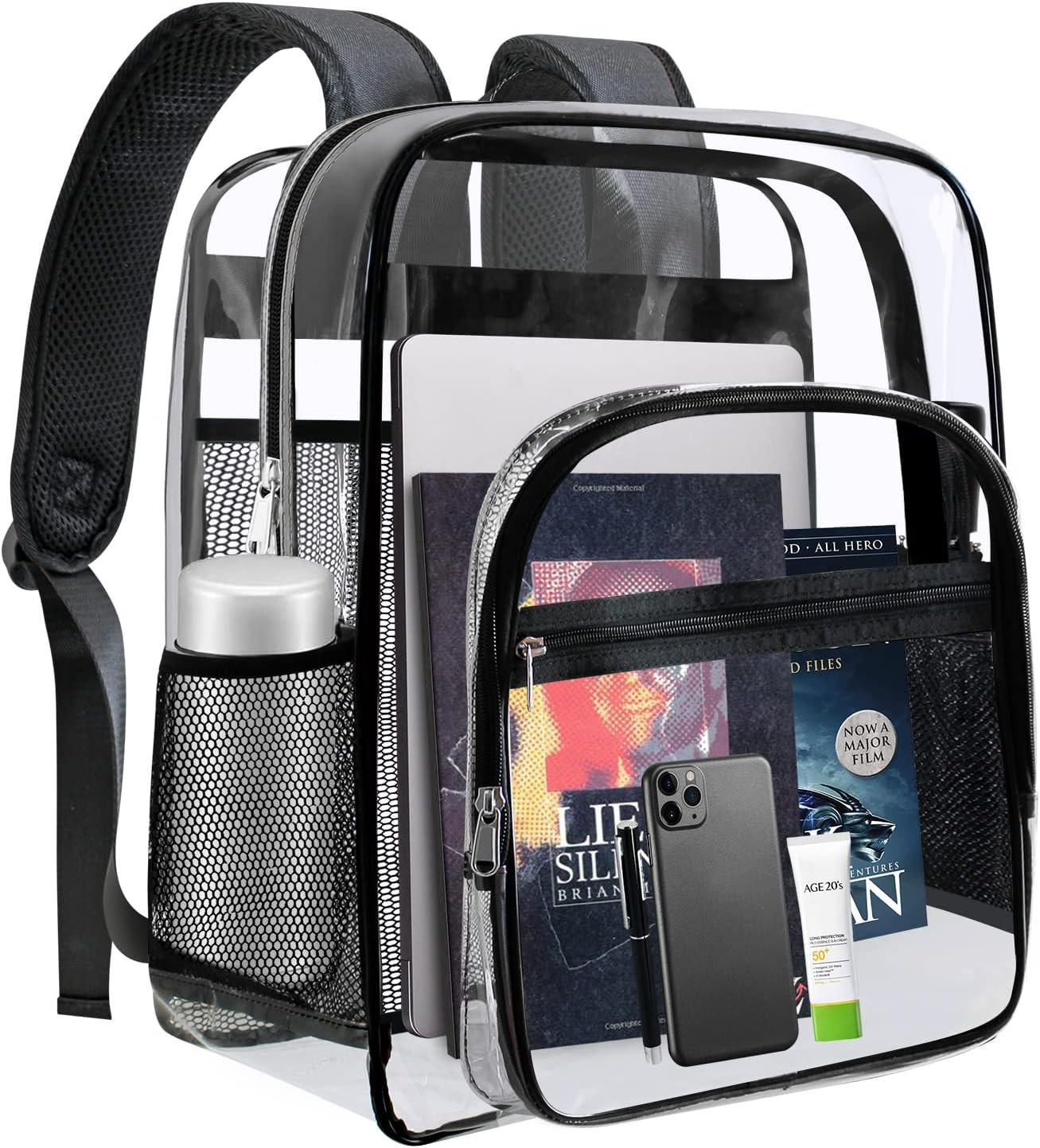 Clear Backpack,Sturdy Shape Heavy Duty Large Clear Backpack,Casual Daypacks