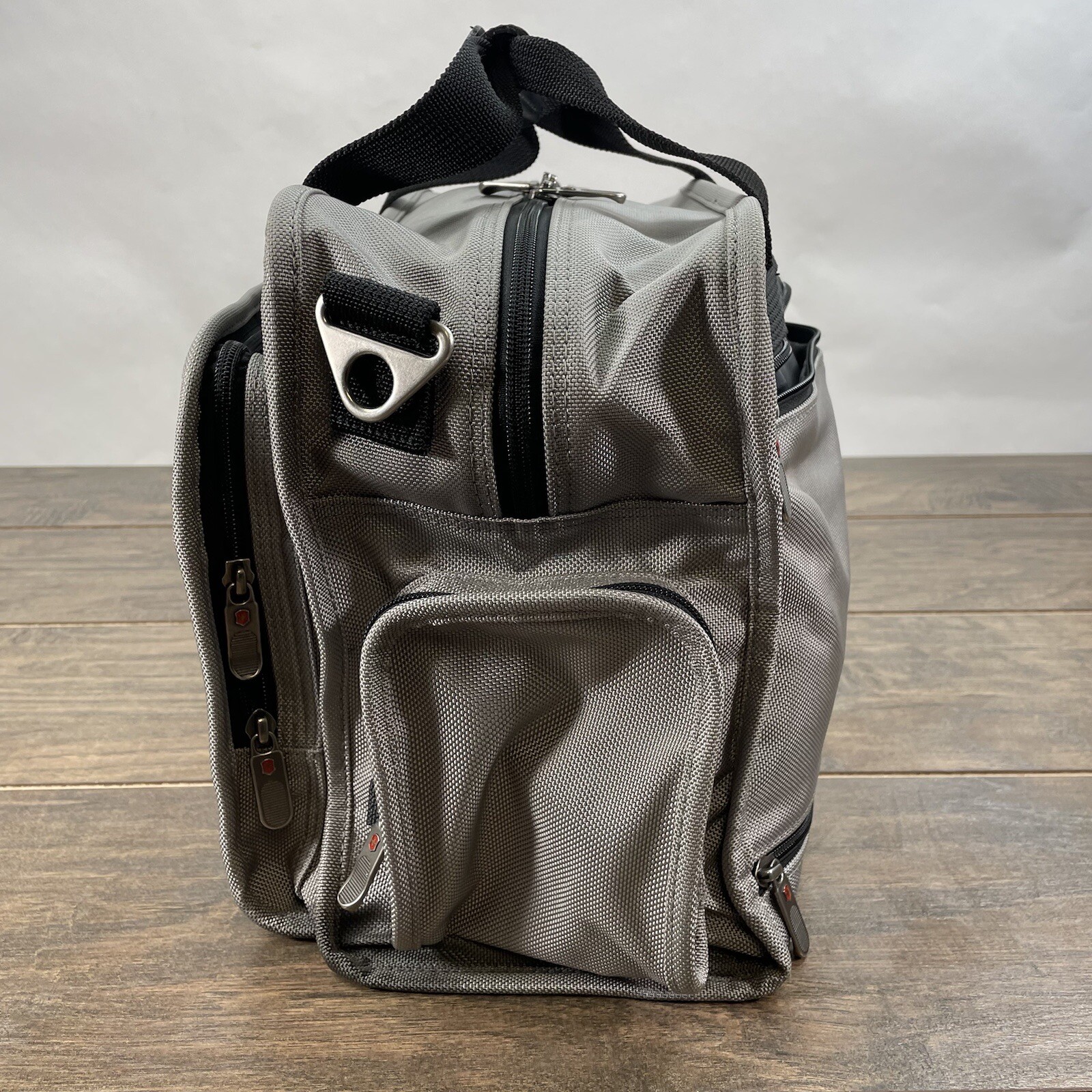Victorinox Gray Canvas Messenger Briefcase Shoulder Bag- Missing Strap