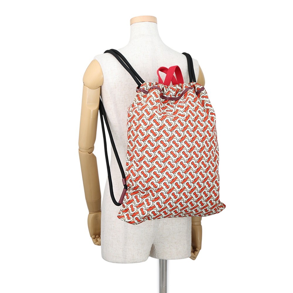 BURBERRY TB Logo Backpack Nylon Beige/Orange/White 8010741