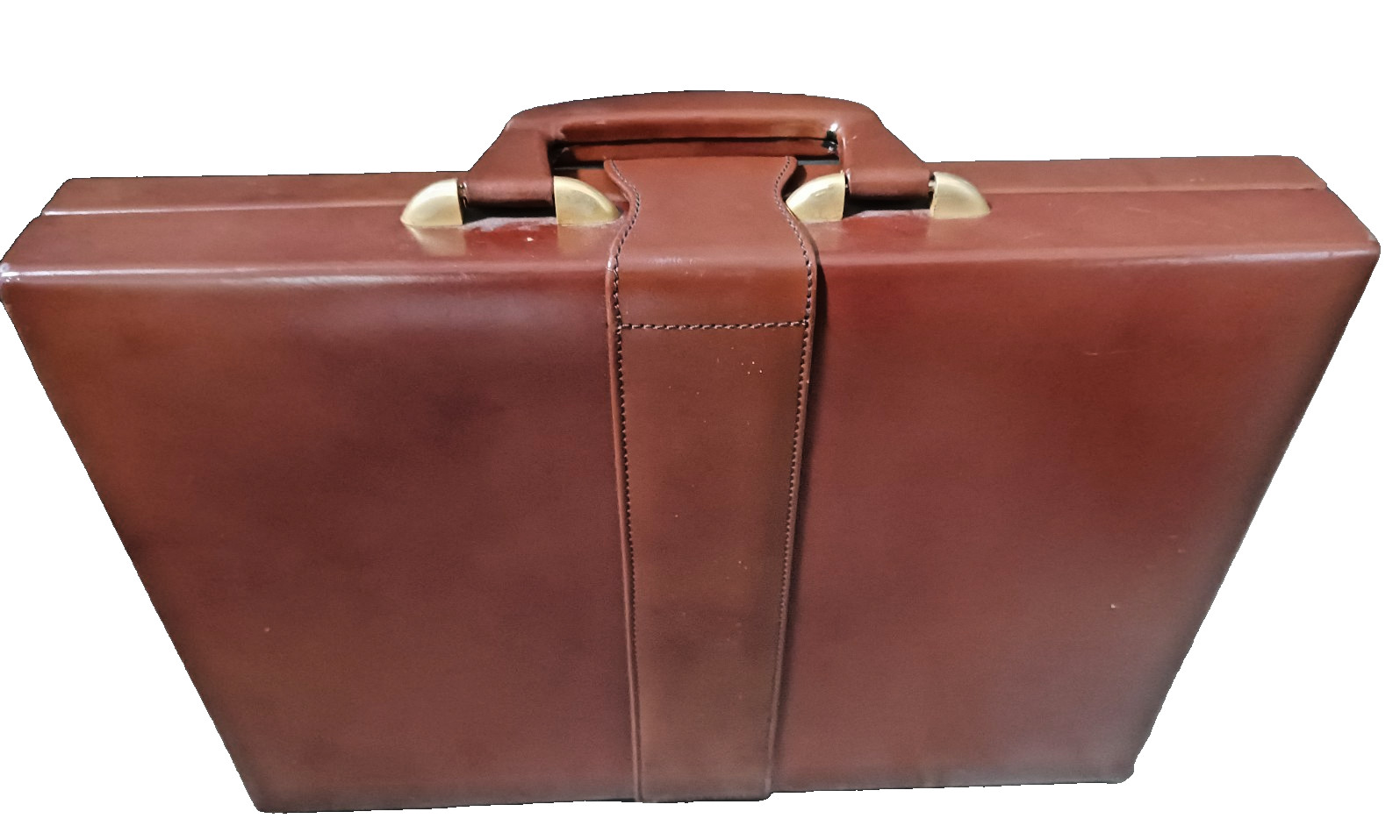 Rare Vtg By Rona Spain Leather Men’s Bag Cognac Slim Document Case CLEAN MCM HOT