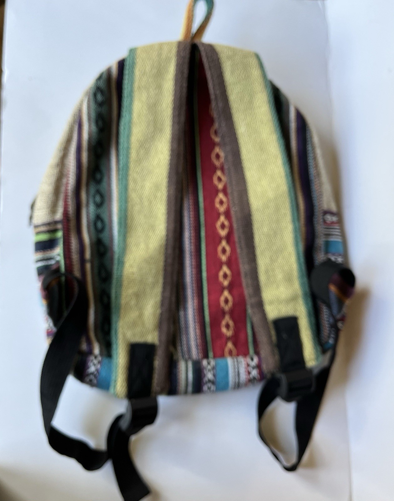 Himalayan 100% Hemp Backpack Travel Hippie School Bag Multicolored Made in Nepal