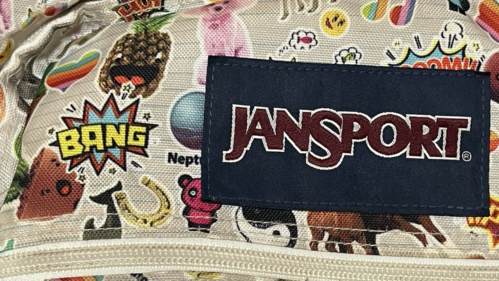 Limited Edition JanSport Superbreak Backpack Multi Stickers Student M46