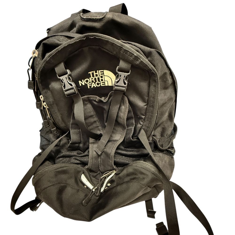 The North Face Black Backpack Daypack Ergonomic Padded Straps Outdoor Adventure