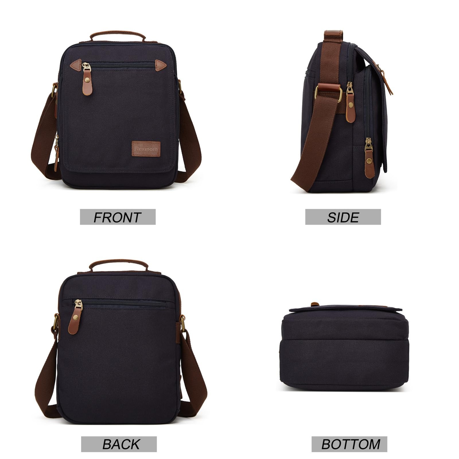 Small Canvas Messenger Bag for Men,Vintage Causal Shoulder Bag Lightweight Cr…