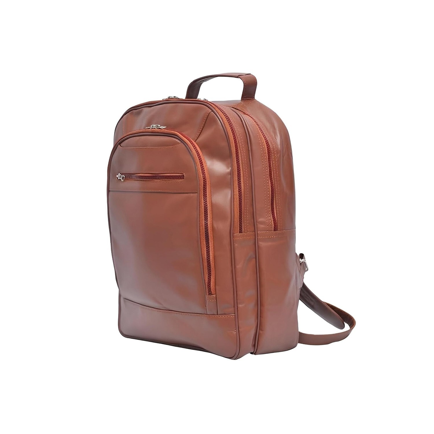 Leather Laptop Waterproof Backpack, Daypack, Travel Rucksack, School Bag Male
