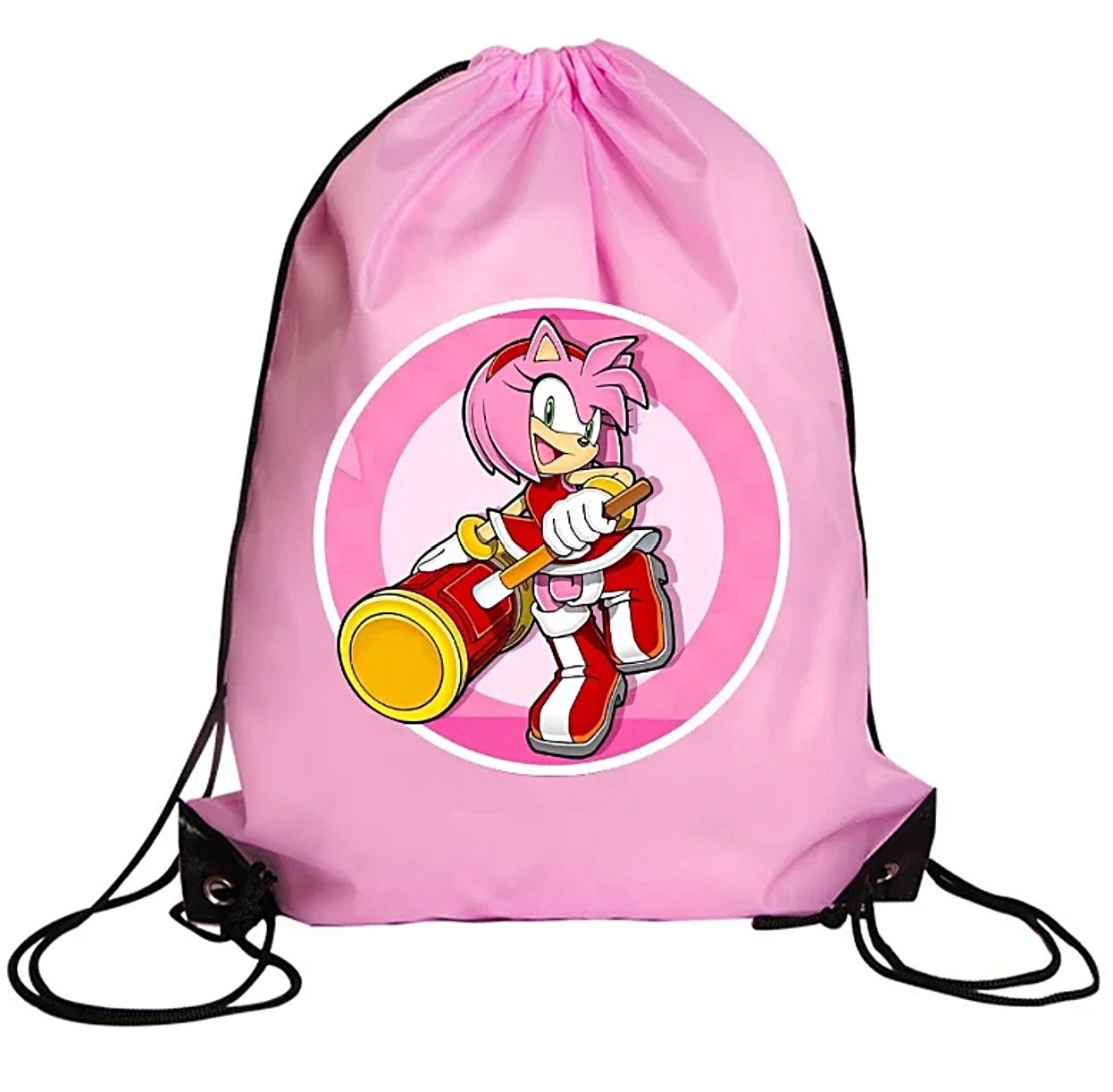 Sonic the Hedgehog Amy Rose Classic Retro Style Gamer Drawstring Bag