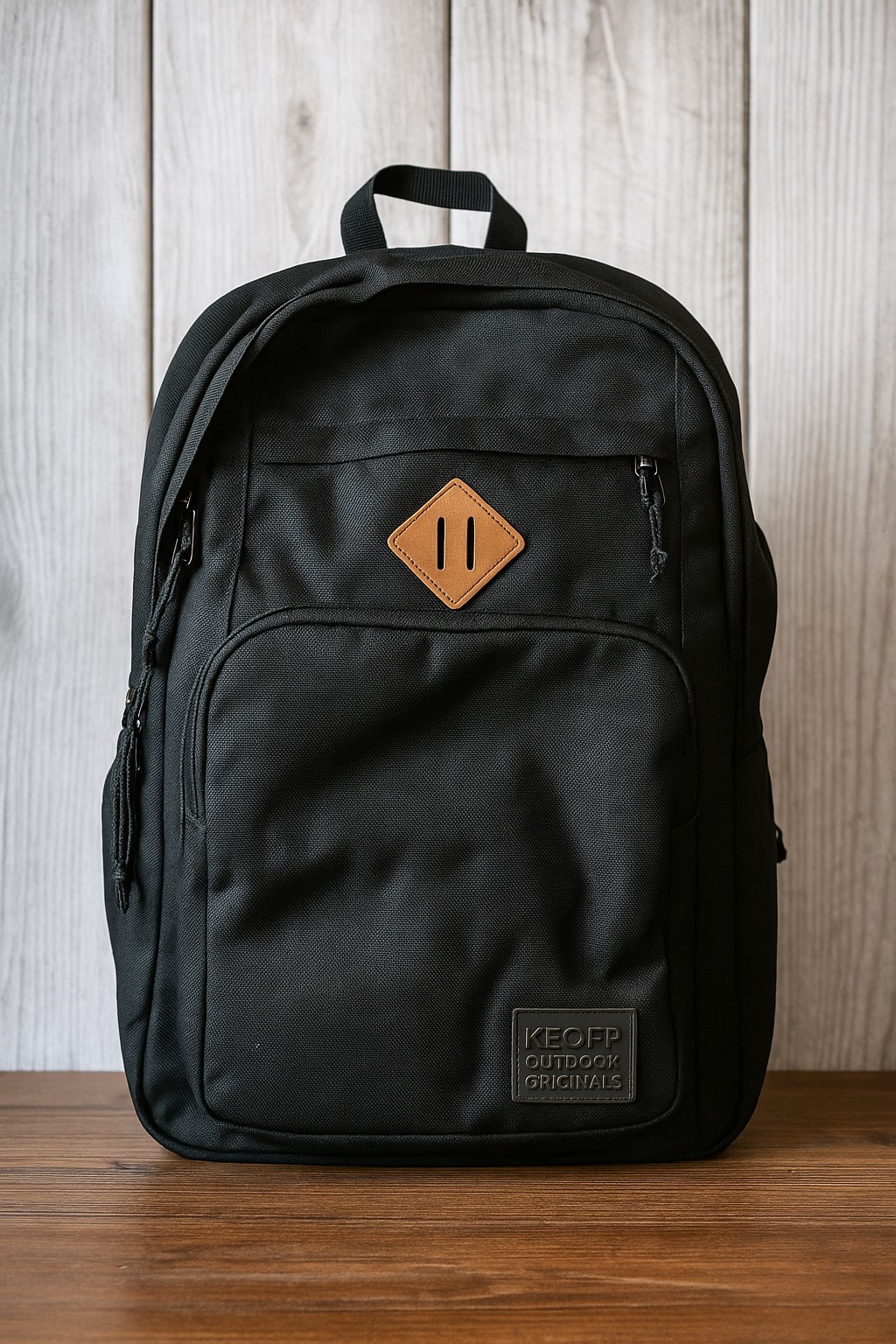 KEOFID Black Anti-Theft Backpack, 15.6in Laptop Fit, USB Port, 17.3×12.6×7.2in