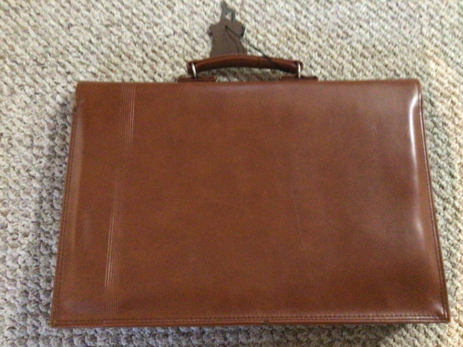 Vintage HIT Prestige Collection Lockable Leather Attache Bag 16″ W x 11″ Tall
